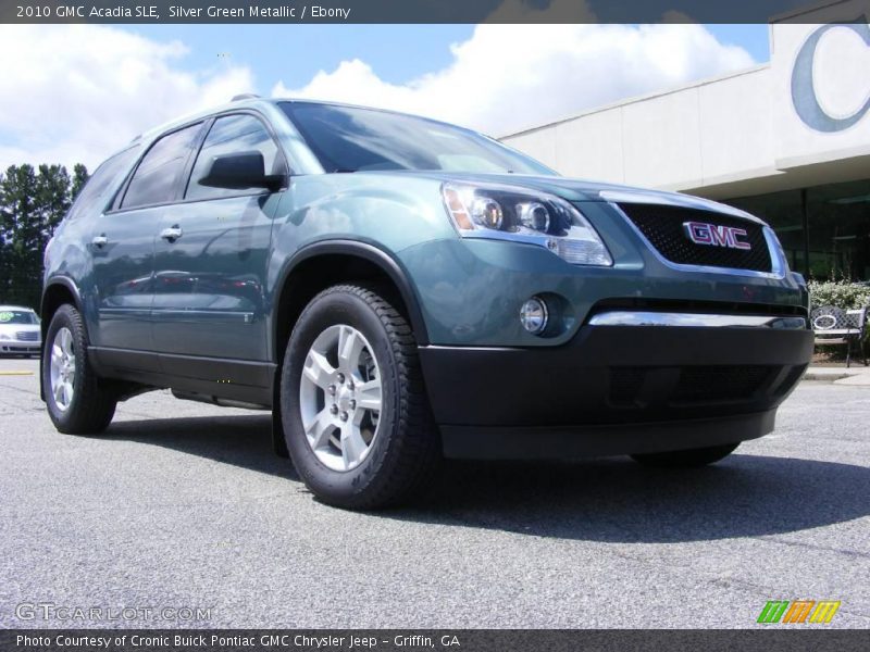 Silver Green Metallic / Ebony 2010 GMC Acadia SLE