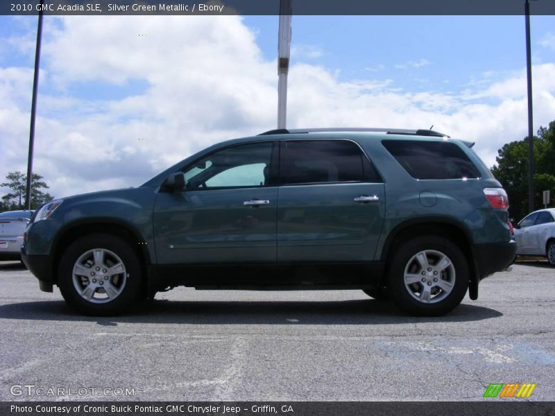 Silver Green Metallic / Ebony 2010 GMC Acadia SLE