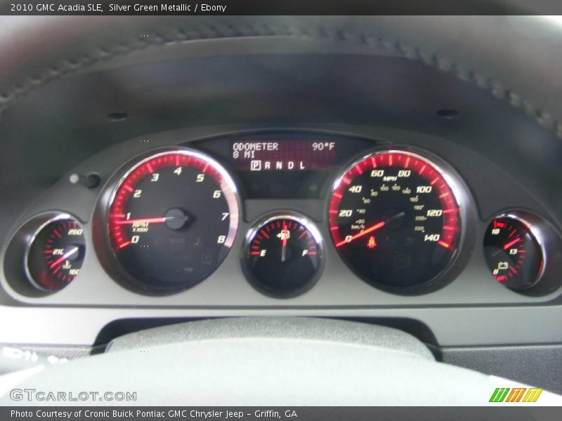 Silver Green Metallic / Ebony 2010 GMC Acadia SLE