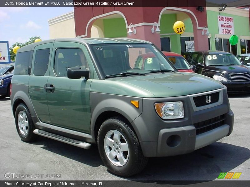 Galapagos Green Metallic / Gray/Green 2005 Honda Element EX AWD