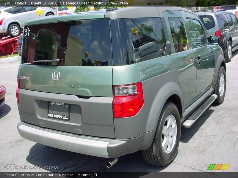 Galapagos Green Metallic / Gray/Green 2005 Honda Element EX AWD