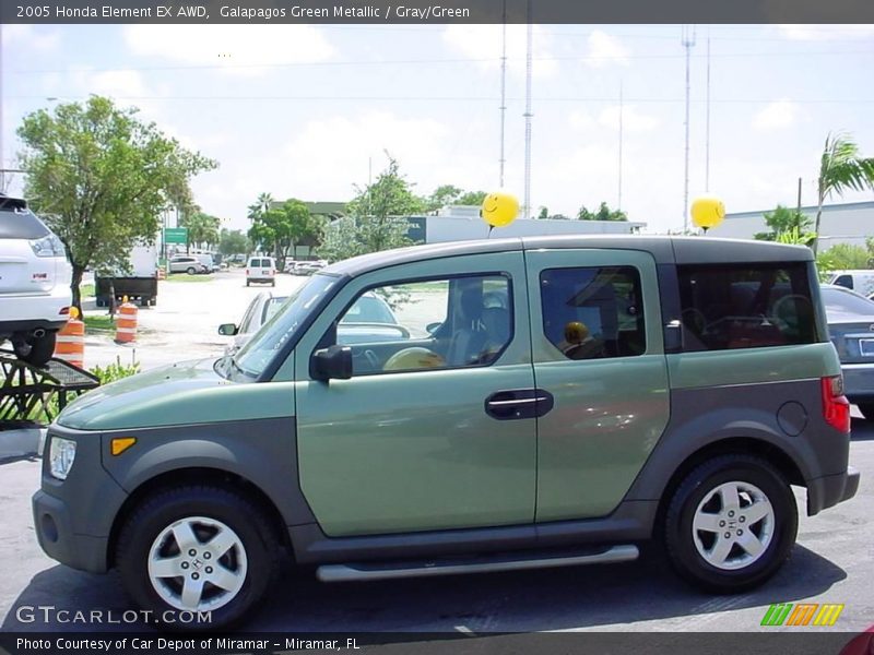 Galapagos Green Metallic / Gray/Green 2005 Honda Element EX AWD
