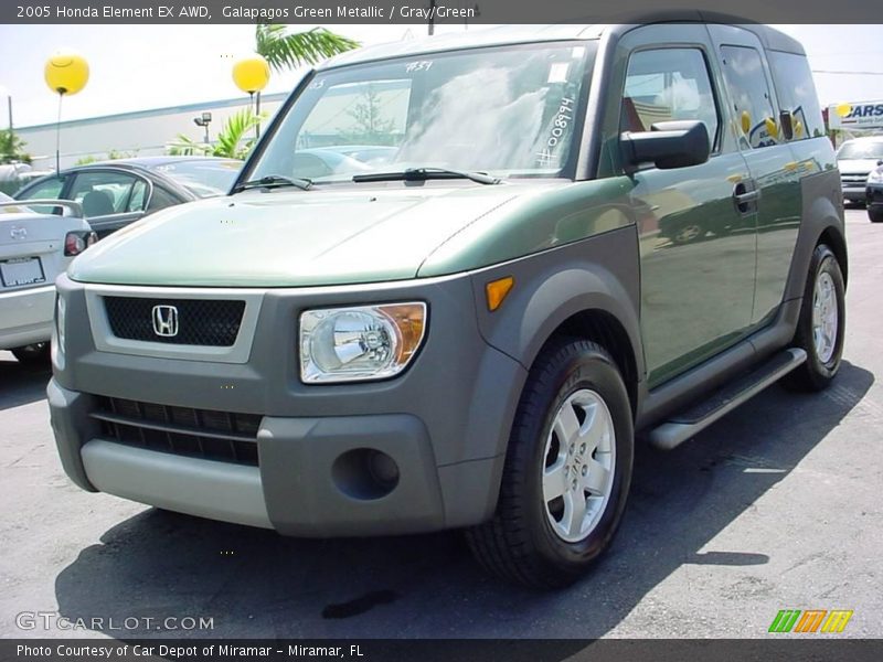 Galapagos Green Metallic / Gray/Green 2005 Honda Element EX AWD