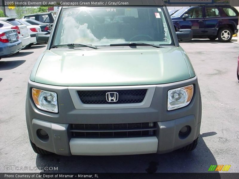 Galapagos Green Metallic / Gray/Green 2005 Honda Element EX AWD