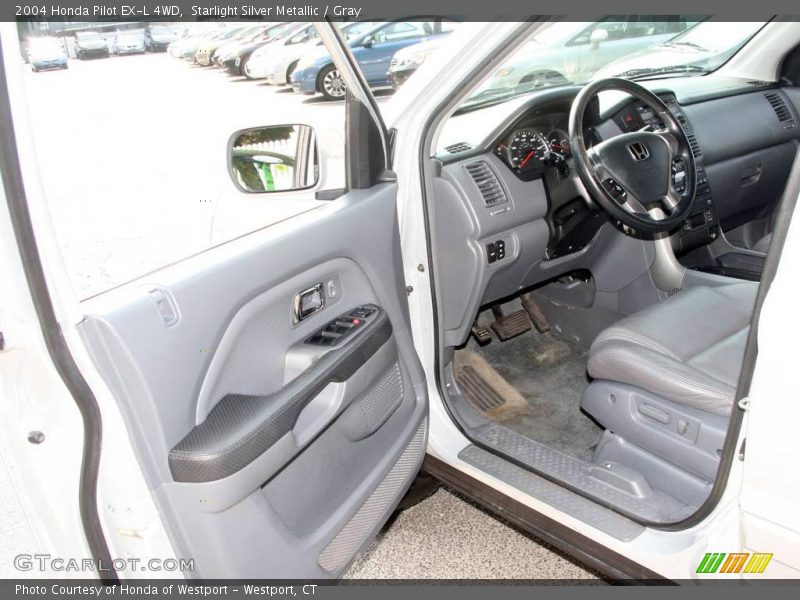 Starlight Silver Metallic / Gray 2004 Honda Pilot EX-L 4WD