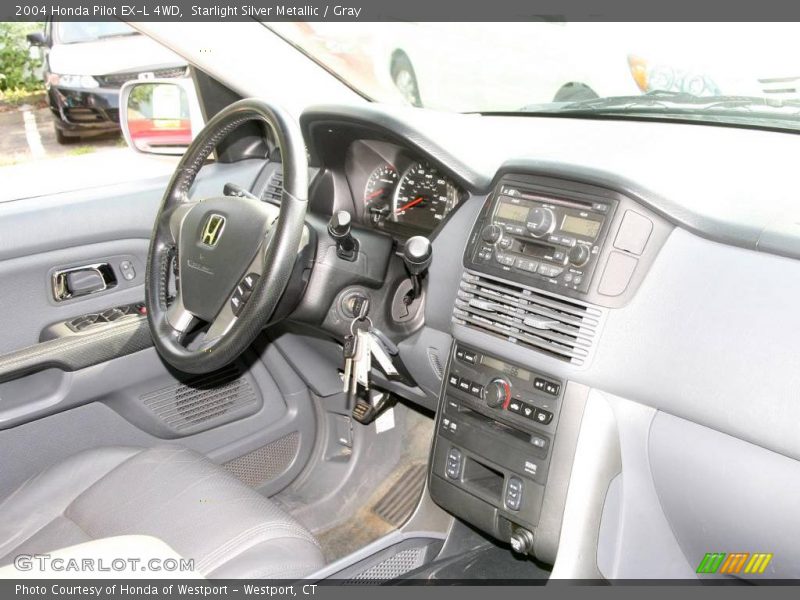 Starlight Silver Metallic / Gray 2004 Honda Pilot EX-L 4WD