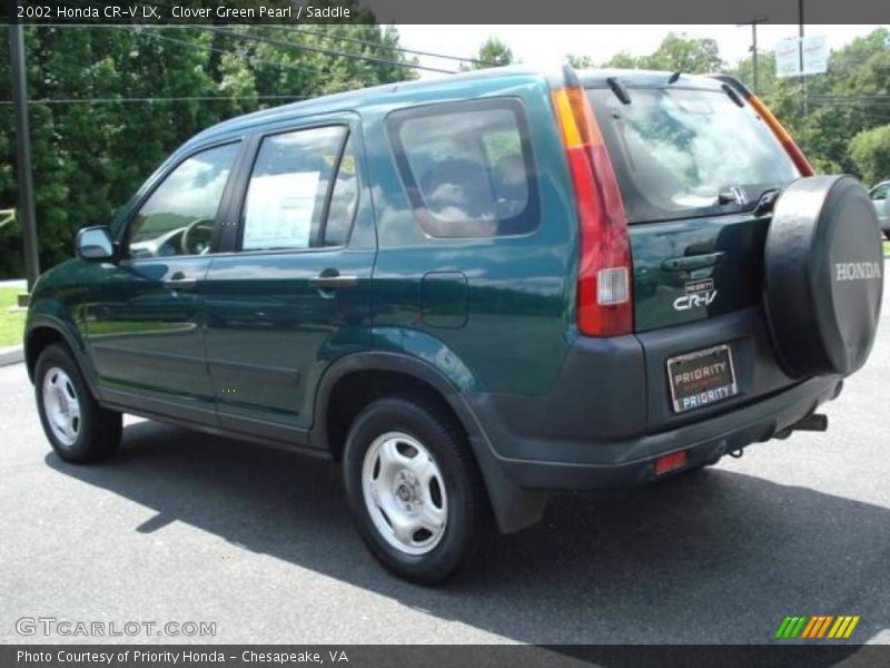 Clover Green Pearl / Saddle 2002 Honda CR-V LX