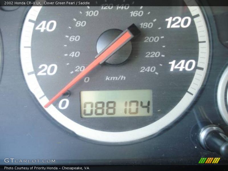 Clover Green Pearl / Saddle 2002 Honda CR-V LX