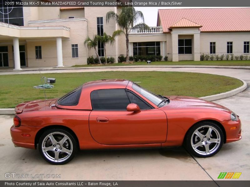 Lava Orange Mica / Black/Silver 2005 Mazda MX-5 Miata MAZDASPEED Grand Touring Roadster