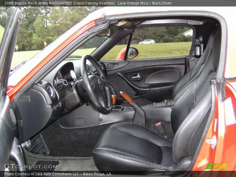 Lava Orange Mica / Black/Silver 2005 Mazda MX-5 Miata MAZDASPEED Grand Touring Roadster