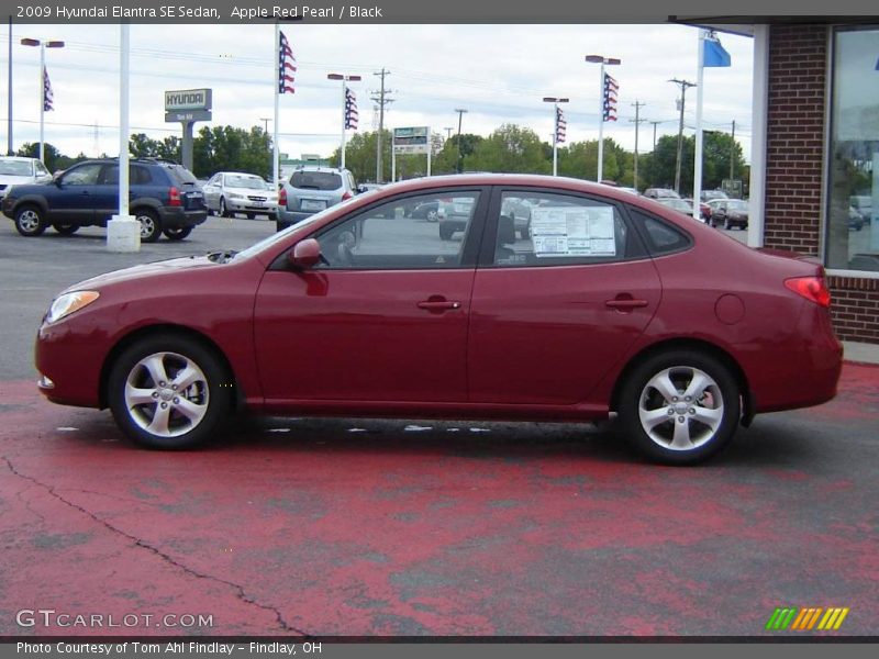 Apple Red Pearl / Black 2009 Hyundai Elantra SE Sedan