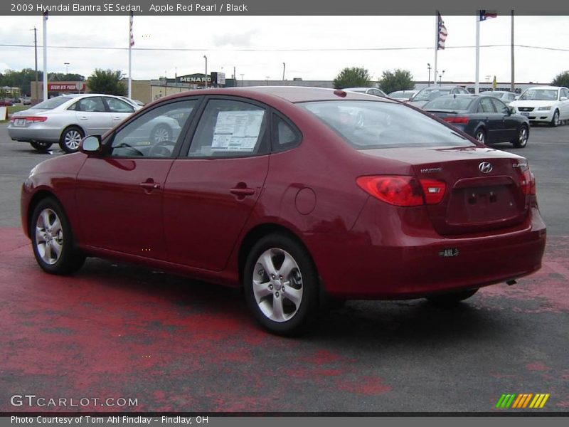 Apple Red Pearl / Black 2009 Hyundai Elantra SE Sedan