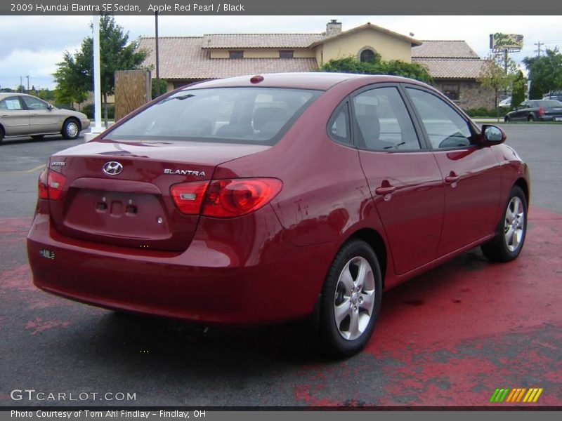 Apple Red Pearl / Black 2009 Hyundai Elantra SE Sedan