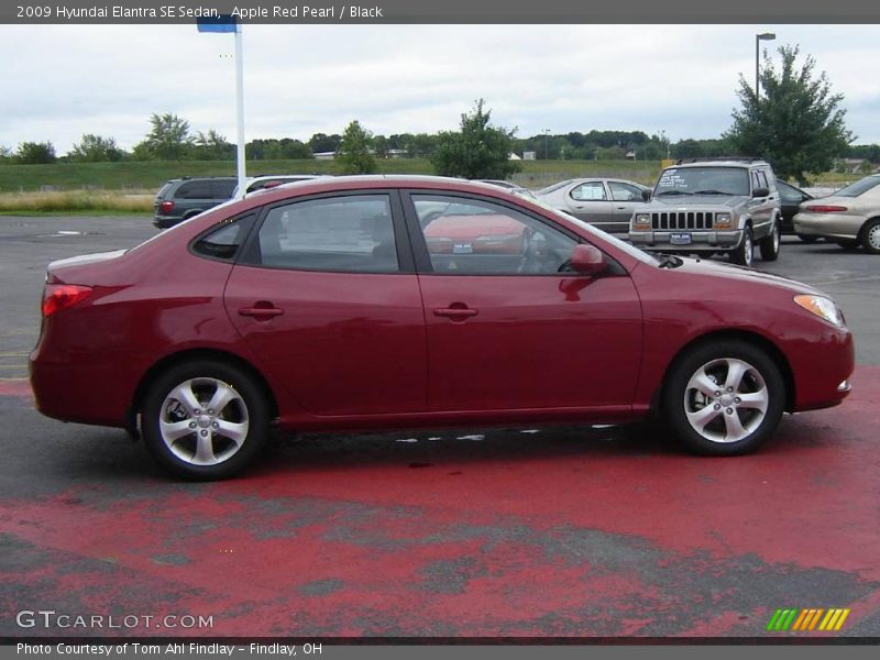 Apple Red Pearl / Black 2009 Hyundai Elantra SE Sedan