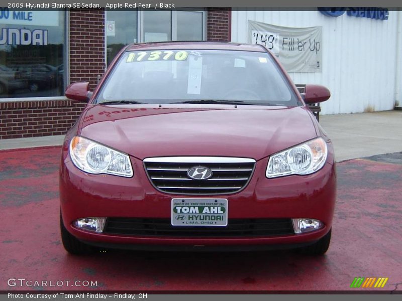 Apple Red Pearl / Black 2009 Hyundai Elantra SE Sedan