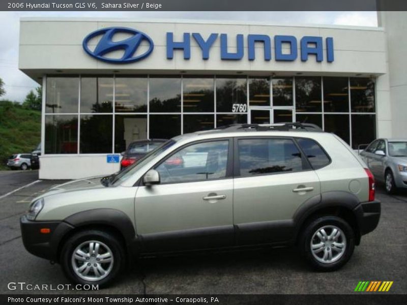 Sahara Silver / Beige 2006 Hyundai Tucson GLS V6