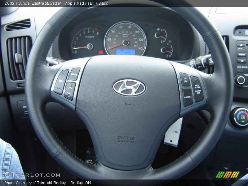 Apple Red Pearl / Black 2009 Hyundai Elantra SE Sedan