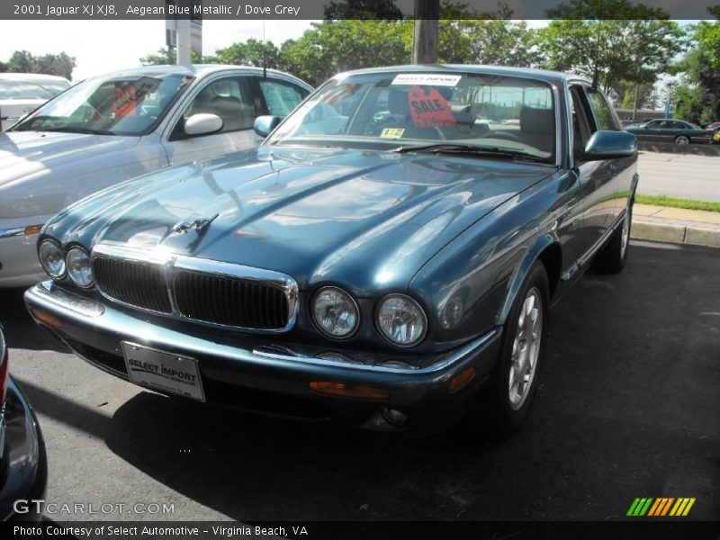 Aegean Blue Metallic / Dove Grey 2001 Jaguar XJ XJ8