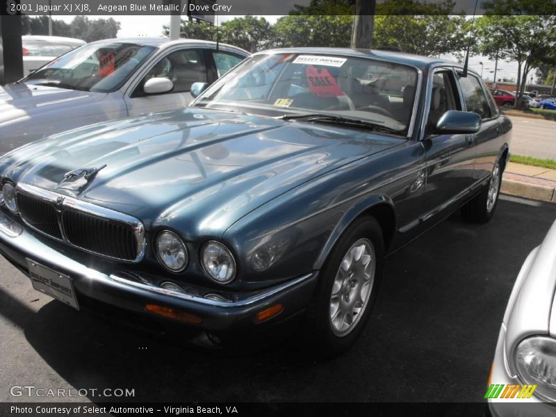 Aegean Blue Metallic / Dove Grey 2001 Jaguar XJ XJ8