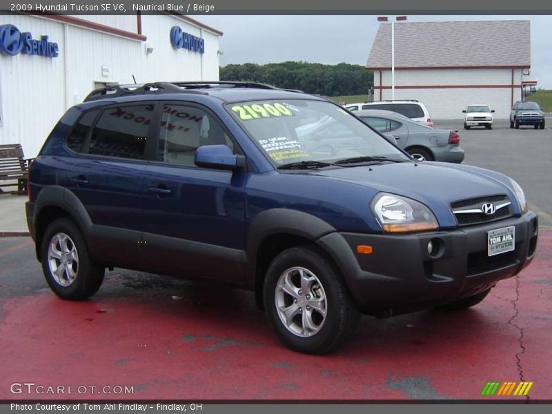 Nautical Blue / Beige 2009 Hyundai Tucson SE V6