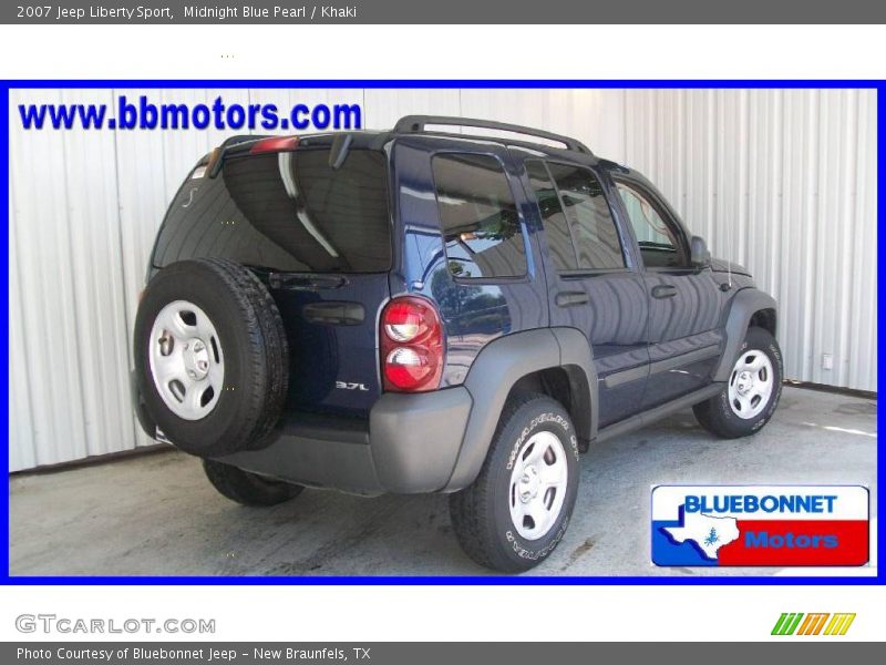 Midnight Blue Pearl / Khaki 2007 Jeep Liberty Sport