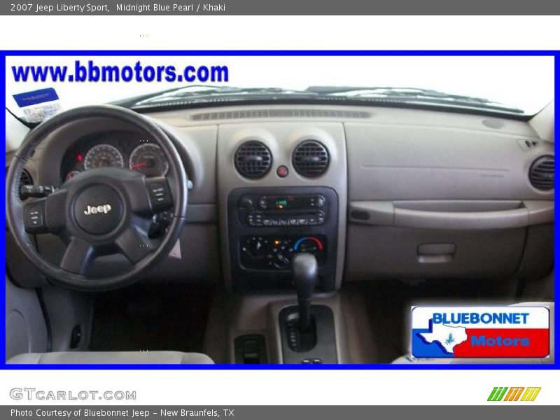 Midnight Blue Pearl / Khaki 2007 Jeep Liberty Sport