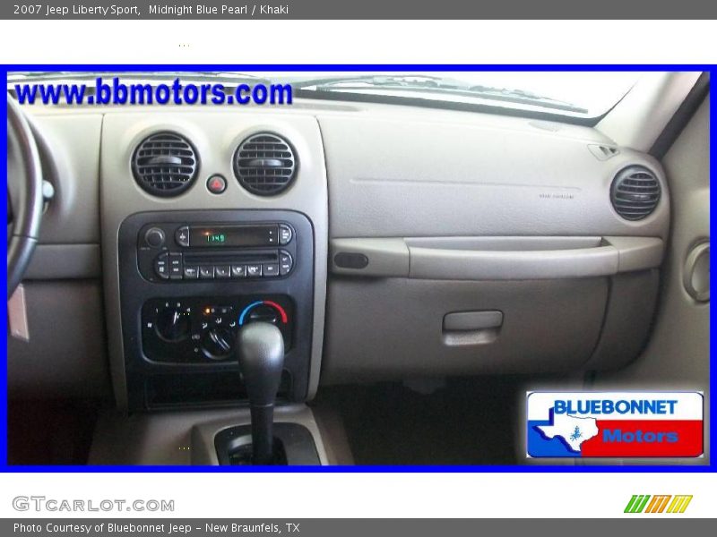 Midnight Blue Pearl / Khaki 2007 Jeep Liberty Sport
