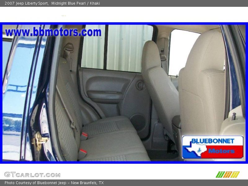 Midnight Blue Pearl / Khaki 2007 Jeep Liberty Sport