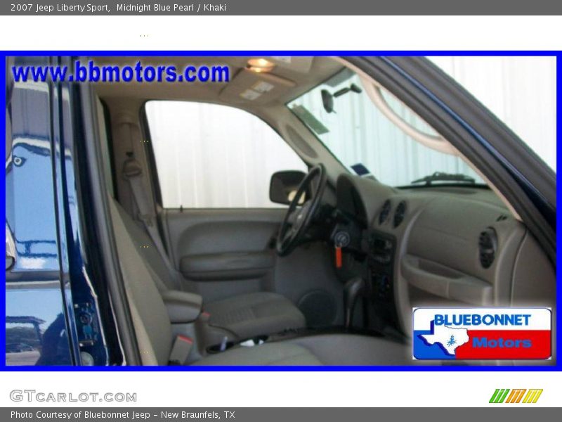 Midnight Blue Pearl / Khaki 2007 Jeep Liberty Sport