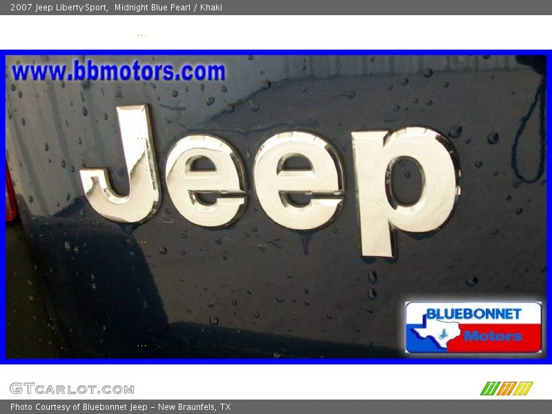 Midnight Blue Pearl / Khaki 2007 Jeep Liberty Sport