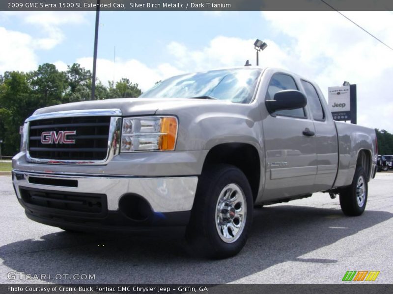 Silver Birch Metallic / Dark Titanium 2009 GMC Sierra 1500 SL Extended Cab