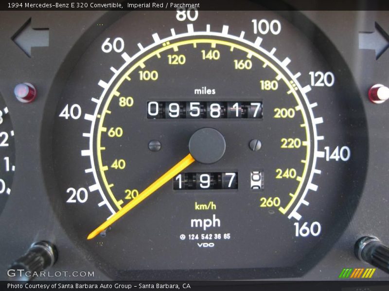 Imperial Red / Parchment 1994 Mercedes-Benz E 320 Convertible