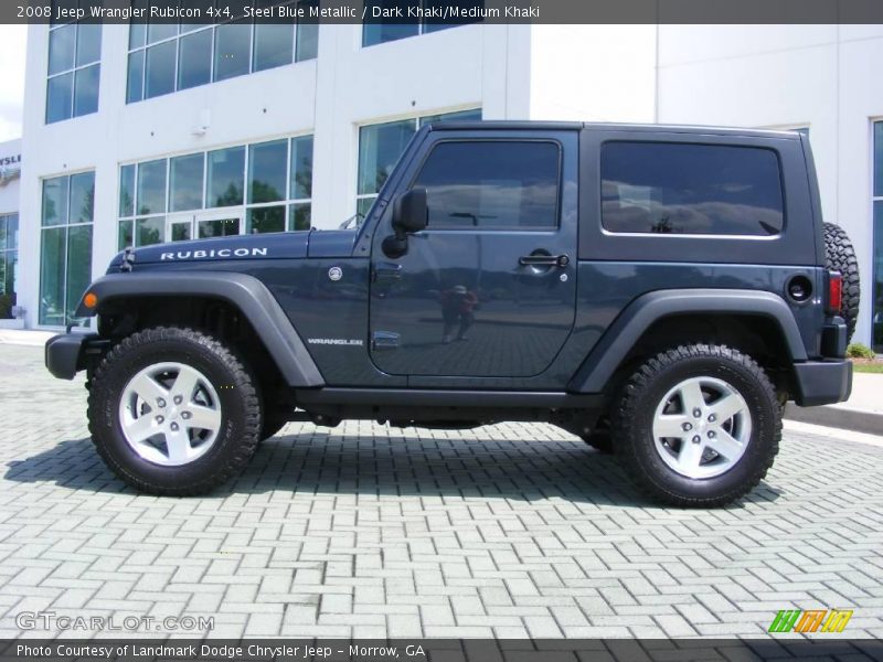 Steel Blue Metallic / Dark Khaki/Medium Khaki 2008 Jeep Wrangler Rubicon 4x4
