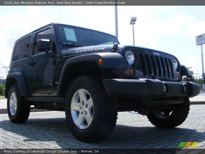 Steel Blue Metallic / Dark Khaki/Medium Khaki 2008 Jeep Wrangler Rubicon 4x4