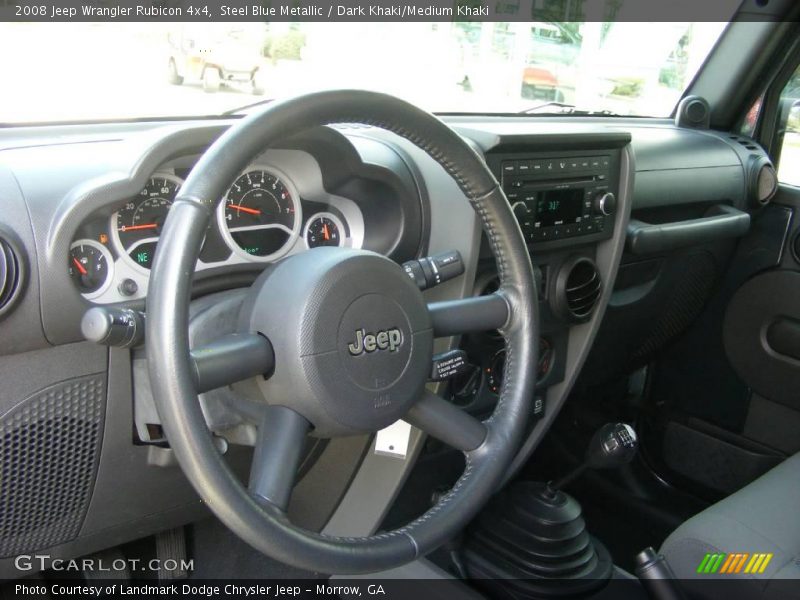 Steel Blue Metallic / Dark Khaki/Medium Khaki 2008 Jeep Wrangler Rubicon 4x4