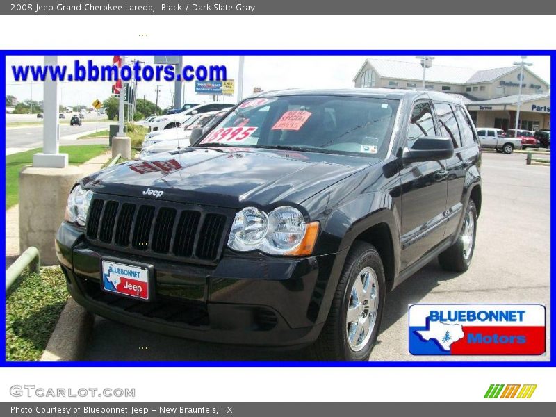 Black / Dark Slate Gray 2008 Jeep Grand Cherokee Laredo