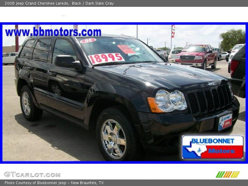 Black / Dark Slate Gray 2008 Jeep Grand Cherokee Laredo