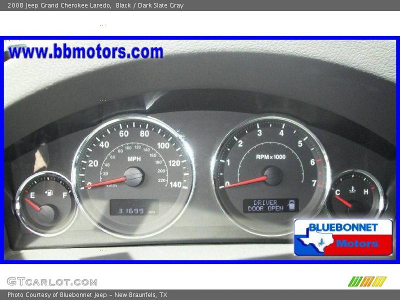 Black / Dark Slate Gray 2008 Jeep Grand Cherokee Laredo