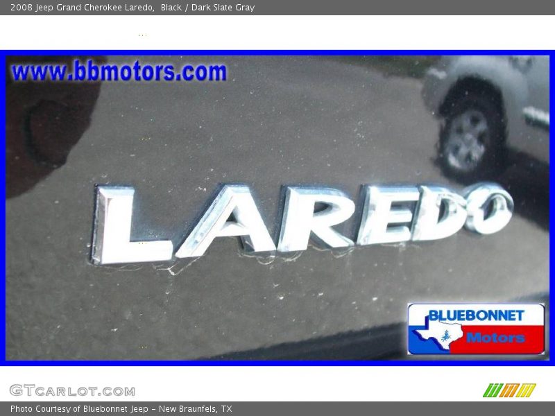 Black / Dark Slate Gray 2008 Jeep Grand Cherokee Laredo