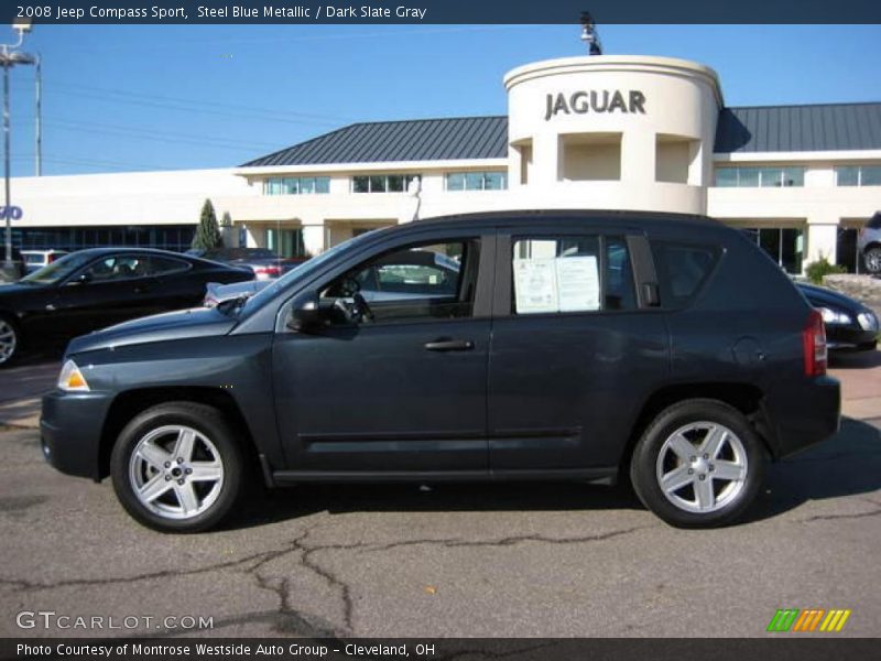 Steel Blue Metallic / Dark Slate Gray 2008 Jeep Compass Sport