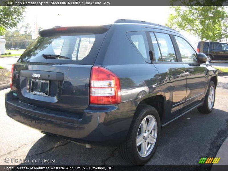 Steel Blue Metallic / Dark Slate Gray 2008 Jeep Compass Sport