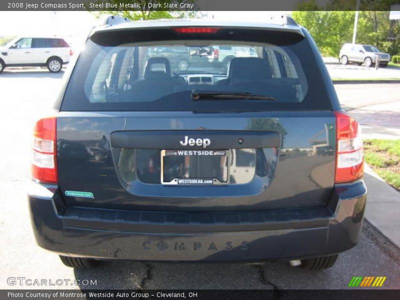 Steel Blue Metallic / Dark Slate Gray 2008 Jeep Compass Sport