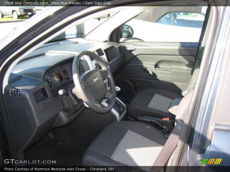 Steel Blue Metallic / Dark Slate Gray 2008 Jeep Compass Sport