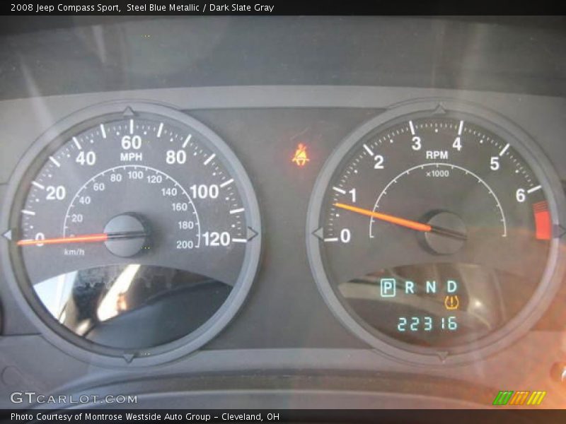 Steel Blue Metallic / Dark Slate Gray 2008 Jeep Compass Sport