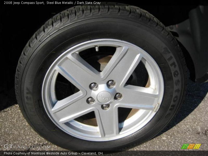 Steel Blue Metallic / Dark Slate Gray 2008 Jeep Compass Sport