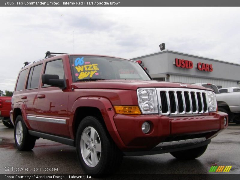 Inferno Red Pearl / Saddle Brown 2006 Jeep Commander Limited