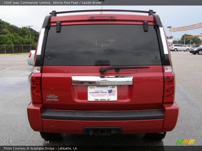 Inferno Red Pearl / Saddle Brown 2006 Jeep Commander Limited