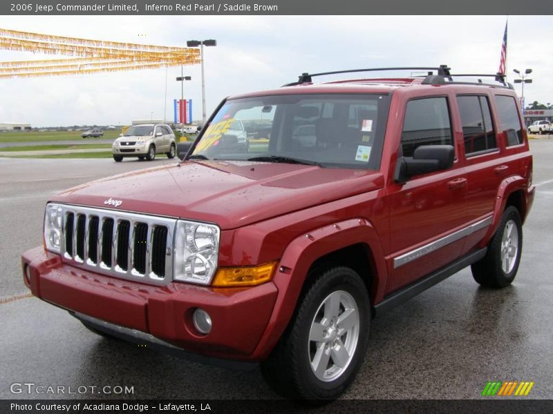 Inferno Red Pearl / Saddle Brown 2006 Jeep Commander Limited