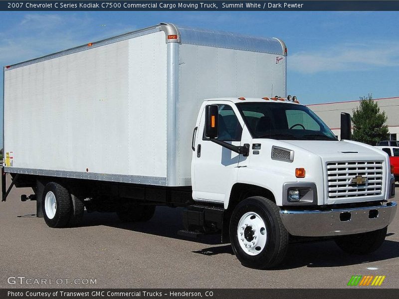 Summit White / Dark Pewter 2007 Chevrolet C Series Kodiak C7500 Commercial Cargo Moving Truck