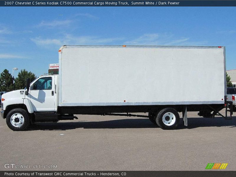 Summit White / Dark Pewter 2007 Chevrolet C Series Kodiak C7500 Commercial Cargo Moving Truck